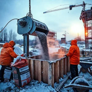 Фото по теме: Какие добавки в бетон использовать при заливке в мороз